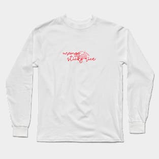 mango sticky rice - Thai red - Flag color - with sketch Long Sleeve T-Shirt